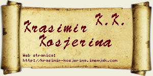 Krasimir Kosjerina vizit kartica